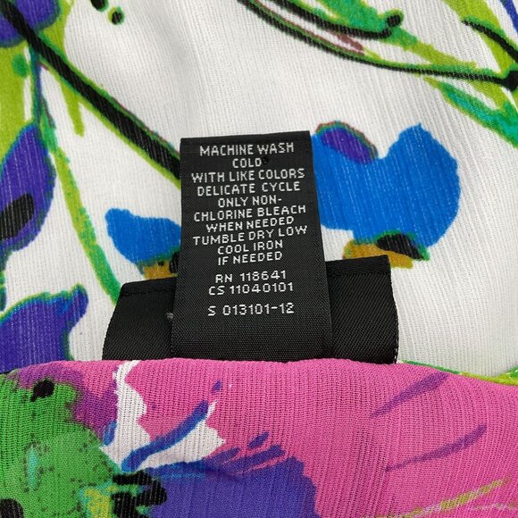 Lane Bryant Sleeveless Lined Colorful Tropical Print Center Ruffle Tank 16 - Picture 6 of 7